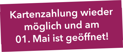 Kartenzahlung möglich